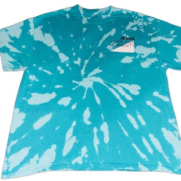 Vintage City Care Bleached Teale T-shirt XL - Picture 3 of 4